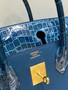 Hermes Birkin Touch 30  1P Colvert Shiny Niloticus Crocodile & Togo leather with Gold Hardware