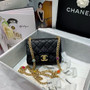  Chanel Flap Bag with Resin & Gold-Tone Metal Black Mini