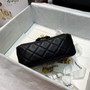  Chanel Flap Bag with Resin & Gold-Tone Metal Black Mini