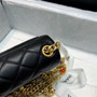  Chanel Flap Bag with Resin & Gold-Tone Metal Black Mini