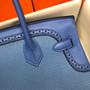 Hermes Limited Edition 2T Blue Paradise Ghillie Birkin 30cm Togo Gold Hardware