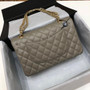 CHANEL Khaki Caviar Leather Classic Double Flap 2.55 Shoulder Bag Gold HW 2021