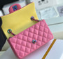 Chanel Rainbow Metal mini flap bag Pink 