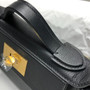 Hermès Mini 24/24 – 21 Bag Black Evergrain/Swift leather with Gold Hardware