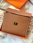Hermes Clic 16 wallet Gold Epsom Leather With Gold Hardware