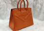 Hermes Shadow Birkin 25 Bag Orange Evercalf Limited Edition Hermes Shadow Birkin 25 Bag Orange Evercalf Limited Edition
