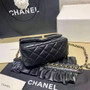 Chanel Small Flap Bag With Bow Strap Black