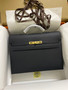 Hermes Kelly Depeche 38 Briefcase in Black with Gold Hardware