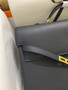  Hermes Kelly Depeche 38 Briefcase in Black with Gold Hardware 