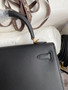 HERMES KELLY 28 SELLIER BLACK  EPSOM GOLD HARDWARE HERMES KELLY 28 SELLIER BLACK  EPSOM GOLD HARDWARE