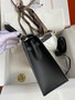 HERMES KELLY 28 SELLIER BLACK  EPSOM PALLADIUM HARDWARE HERMES KELLY 28 SELLIER BLACK  EPSOM PALLADIUM HARDWARE