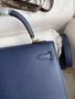 HERMES KELLY 28 SELLIER DEEP BLUE EPSOM GOLD HARDWARE HERMES KELLY 28 SELLIER DEEP BLUE EPSOM GOLD HARDWARE