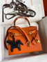 HERMES KELLY 28 SELLIER ORANGE EPSOM GOLD HARDWARE HERMES KELLY 28 SELLIER ORANGE EPSOM GOLD HARDWARE