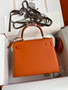 HERMES KELLY 28 SELLIER ORANGE EPSOM GOLD HARDWARE HERMES KELLY 28 SELLIER ORANGE EPSOM GOLD HARDWARE