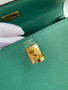 HERMES KELLY 28 SELLIER  Z6 MALACHITE EPSOM GOLD HARDWARE