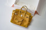  Hermes Limited Edition Cargo Birkin 25 cm Jaune Ambre Swift and canvas 
