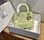 Christian Dior MEDIUM LADY D-LITE BAG Lime Toile de Jouy Reverse Embroidery