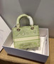 Christian Dior MEDIUM LADY D-LITE BAG Lime Toile de Jouy Reverse Embroidery