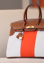 Hermes Birkin 35 Flag Bag Tan Orange Toile Limited Edition