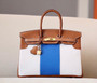 Hermes Birkin 35 Flag Bag Tan BlueToile Limited Edition