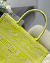 Christian Dior SMALL DIOR BOOK TOTE Lime Toile de Jouy Reverse Embroidery Christian Dior SMALL DIOR BOOK TOTE Lime Toile de Jouy Reverse Embroidery