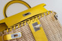 HERMES KELLY 20 MINI PICNIC JAUNE DE NAPLES YELLOW  SWIFT PALLADIUM HARDWARE