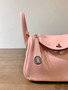  Hermes Mini Lindy 20cm Bag Sakura Pink Togo Palladium  Hardware 