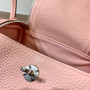  Hermes Mini Lindy 20cm Bag Sakura Pink Togo Palladium  Hardware 