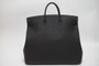 Hermes Black Clemence Leather Gold Hardware Birkin 50 Bag