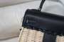  HERMES KELLY 20 MINI PICNIC BLACK SWIFT PALLADIUM HARDWARE