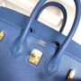 Hermes R2 Blue Agate Birkin 25 cm Swift Gold Hardware