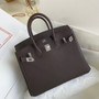 Hermes  46 Ebene Birkin 25 cm Togo Palladium Hardware