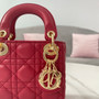 Christian Dior Red MICRO LADY DIOR BAG  Christian Dior Red MICRO LADY DIOR BAG