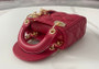 Christian Dior Red MICRO LADY DIOR BAG  Christian Dior Red MICRO LADY DIOR BAG