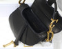 Christian MICRO SADDLE BAG Black Goatskin Christian MICRO SADDLE BAG Black Goatskin