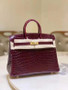 Hermes Bordeaux Birkin 30 in Niloticus Crocodile with Gold hardware Hermes Bordeaux Birkin 30 in Niloticus Crocodile with Gold hardware