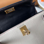 Hermes Black/Craie Mini Kelly II 20 Epsom Gold Hardware  Hermes Black/Craie Mini Kelly II 20 Epsom Gold Hardware