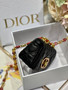 Christian Dior MICRO DIOR CARO BAG Black Supple Cannage Calfskin Christian Dior MICRO DIOR CARO BAG Black Supple Cannage Calfskin