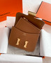 Hermès Constance Slim wallet Gold Epsom leather with gold hardware 