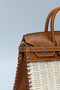 [Exclisuve] Hermes Limited Edition Picnic Birkin 25 Sellier Wicker and Barenia leather  SS 2021