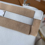 Hermès White Kelly 25  Togo Palladium Hardware