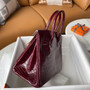 HERMES BIRKIN 30 BAG BORDEAUX ALLIGATOR GOLD HARDWARE
