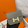 Hermès Constance Slim wallet Etoupe Epsom leather Gold hardware 