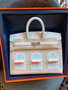 Hermes Limited Edition Birkin 20 Sellier Faubourg White Multicolor Madame, Crocodile, Epsom, Sombrero & Swift Palladium Hardware - 2019 Hermes Limited Edition Birkin 20 Sellier Faubourg White Multicolor Madame, Crocodile, Epsom, Sombrero & Swift Palladium Hardware - 2019