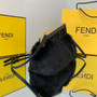  FENDI FIRST SMALL Black mink bag