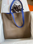 Hermes Double Sens Tote 30 Etoupe & Blue Electric 