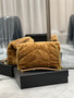 Saint Laurent PUFFER MEDIUM BAG IN MERINO SHEARLING AND LAMBSKI  Saint Laurent PUFFER MEDIUM BAG IN MERINO SHEARLING AND LAMBSKI