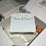 Hermes White Birkin Bag 30cm KK Ostrich Leather Gold Hardware Hermes White Birkin Bag 30cm KK Ostrich Leather Gold Hardware