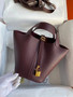 Hermes Rouge Sellier Picotin Lock 18 Togo Leather Bag