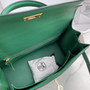 Hermès U4 Vert Vertigo Kelly 28  Epsom Gold Hardware